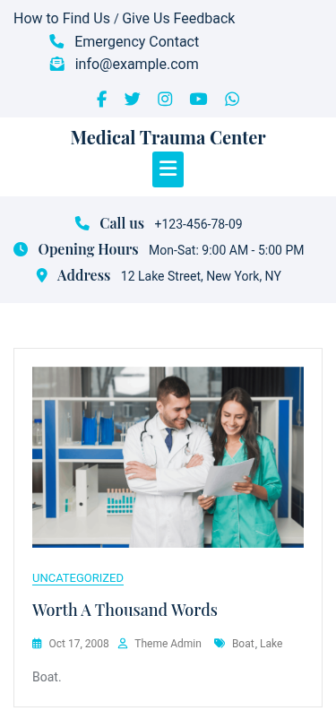 Мобильный вид — Medical Trauma Center