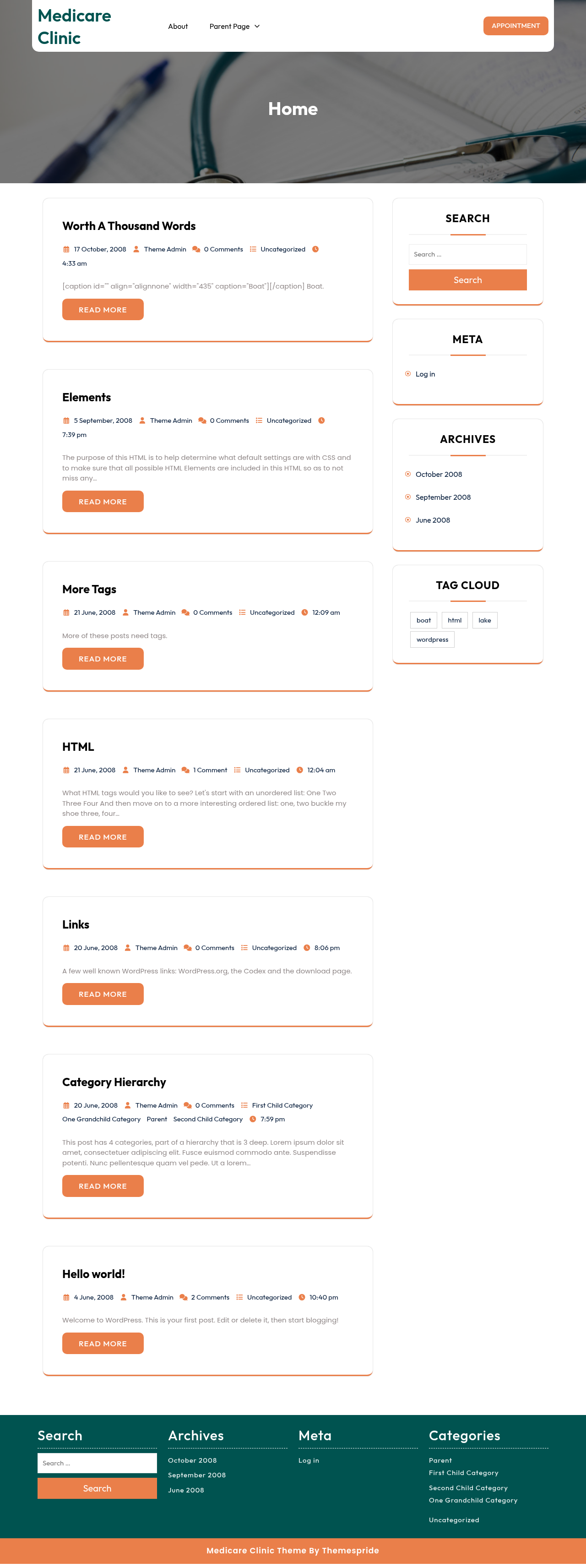 Десктоп (ниже) — Medicare Clinic