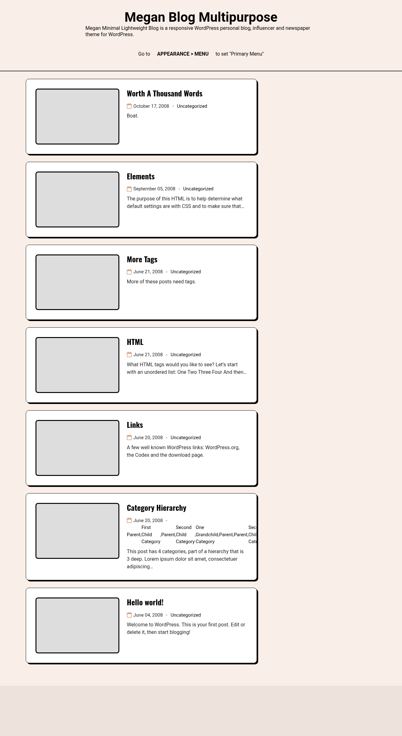 Десктоп (ниже) — Megan Blog Multipurpose