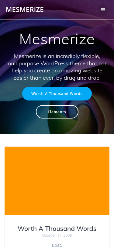 Мобильный вид — Mesmerize