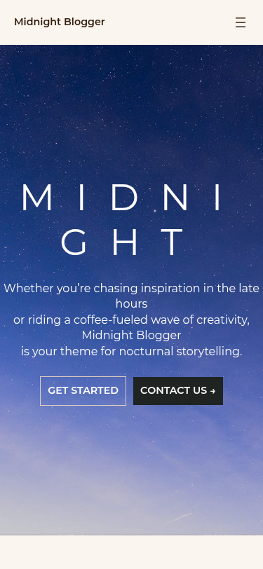 Мобильный вид — Midnight Blogger