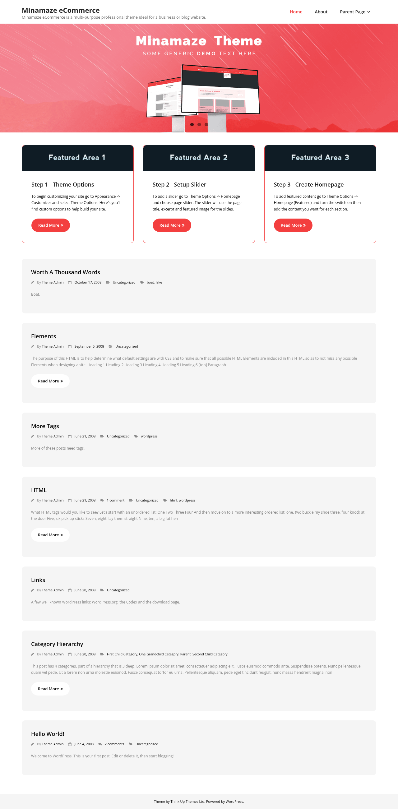 Десктоп (ниже) — Minamaze eCommerce