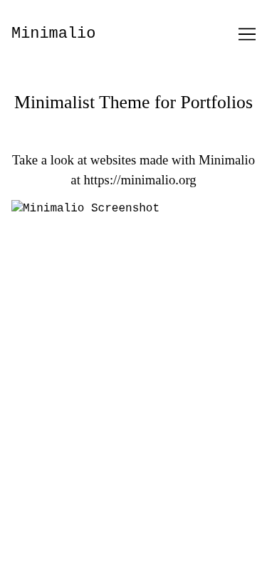 Мобильный вид — Minimalio