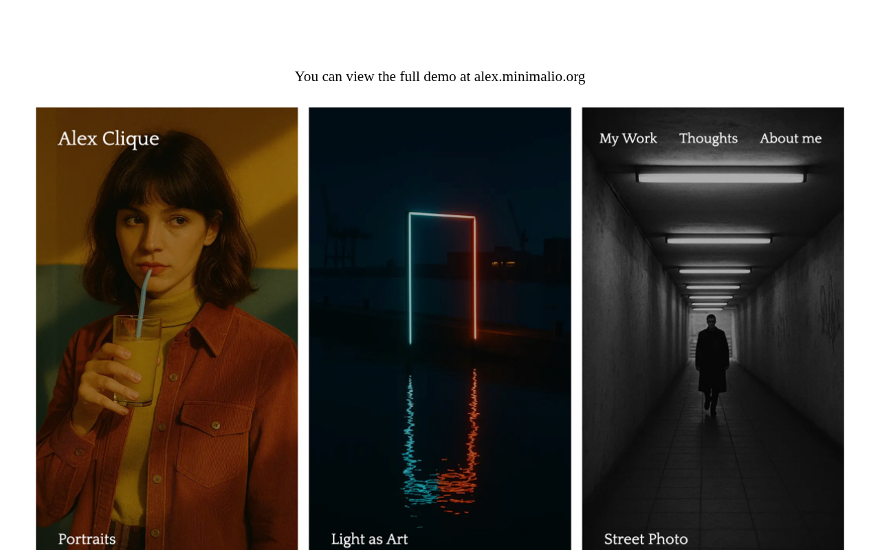 Десктоп — Minimalist Photography Portfolio