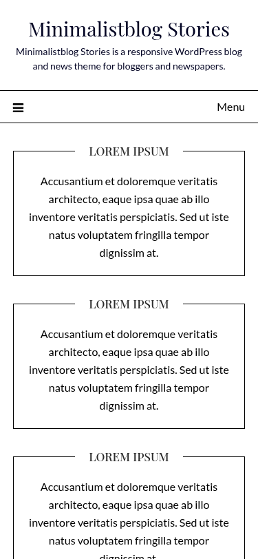 Мобильный вид — Minimalistblog Stories