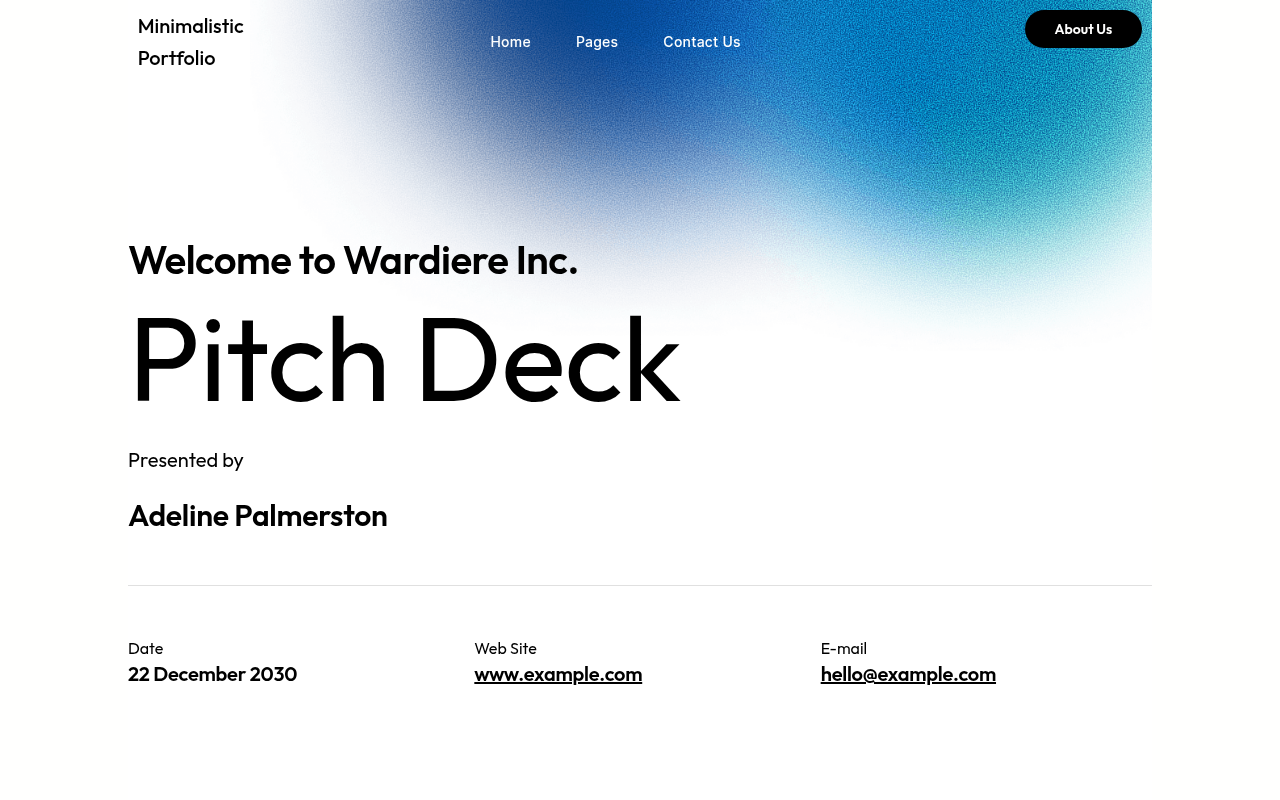 Десктоп — Minimalistic Portfolio