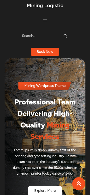 Мобильный вид — Mining Logistic