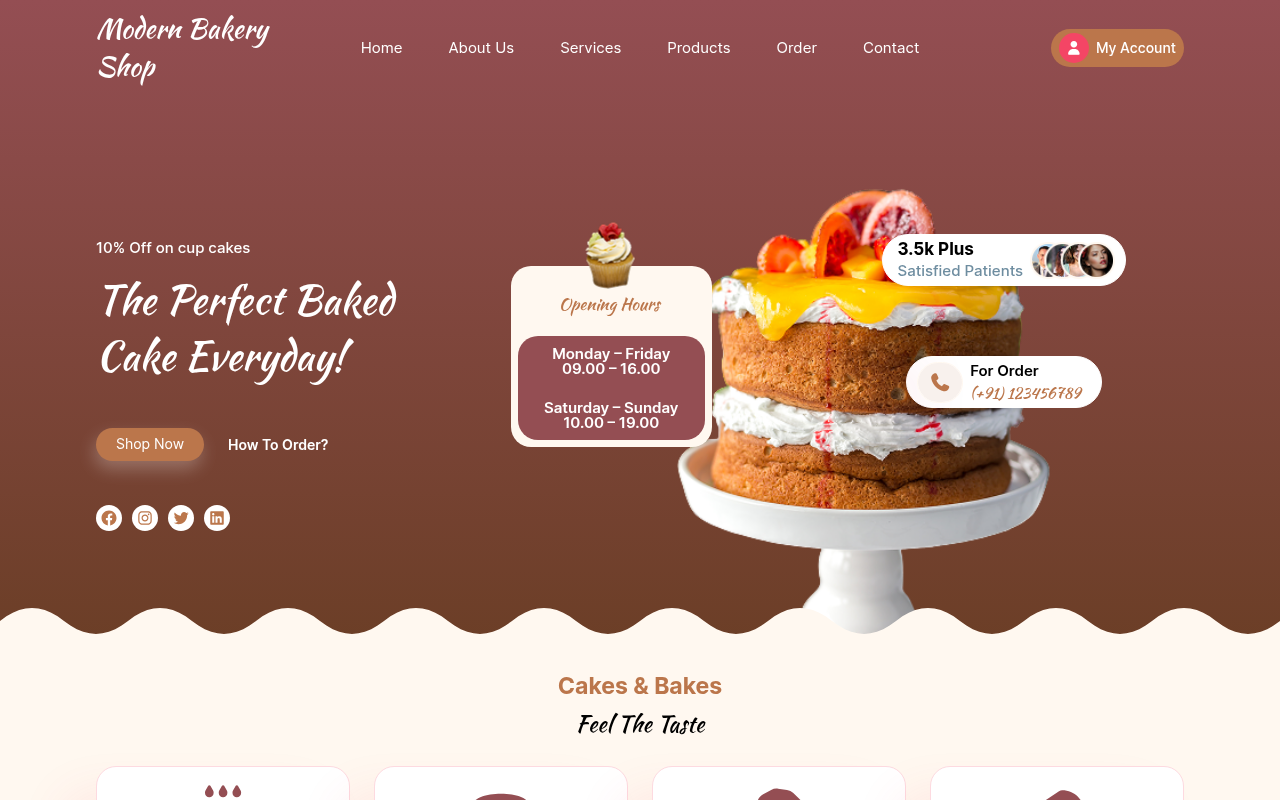 Десктоп — Modern Bakery Shop