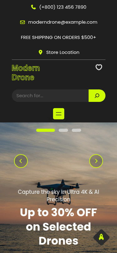 Мобильный вид — Modern Drone