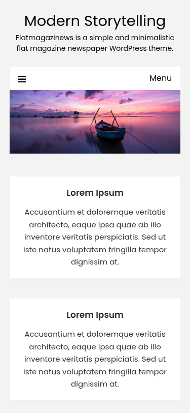 Мобильный вид — Modern Storytelling
