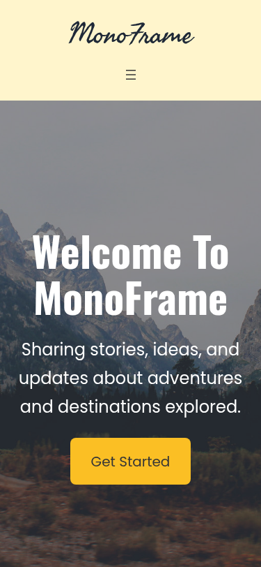 Мобильный вид — MonoFrame
