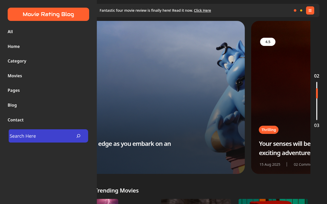 Десктоп — Movie Rating Blog
