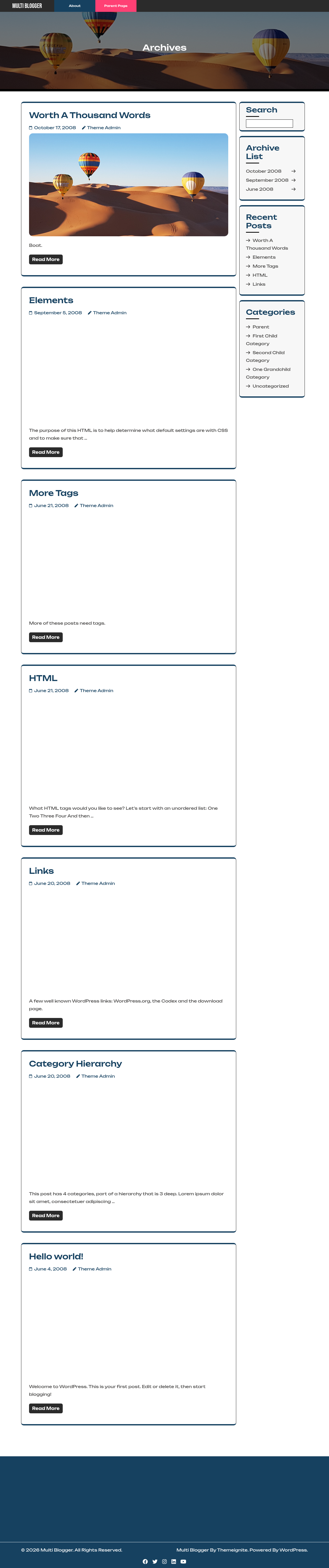 Десктоп (ниже) — Multi Blogger