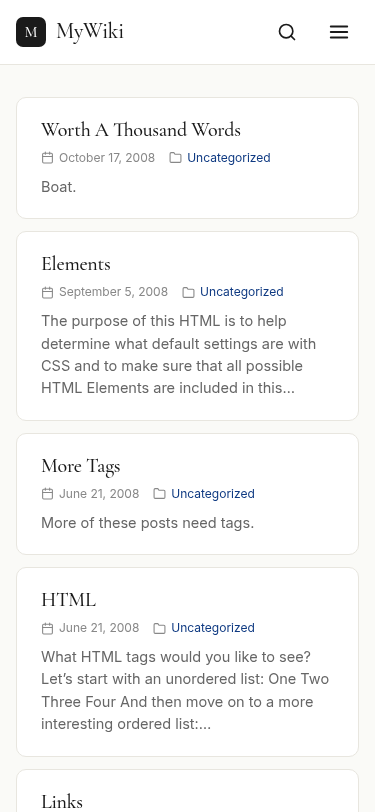 Мобильный вид — MyWiki