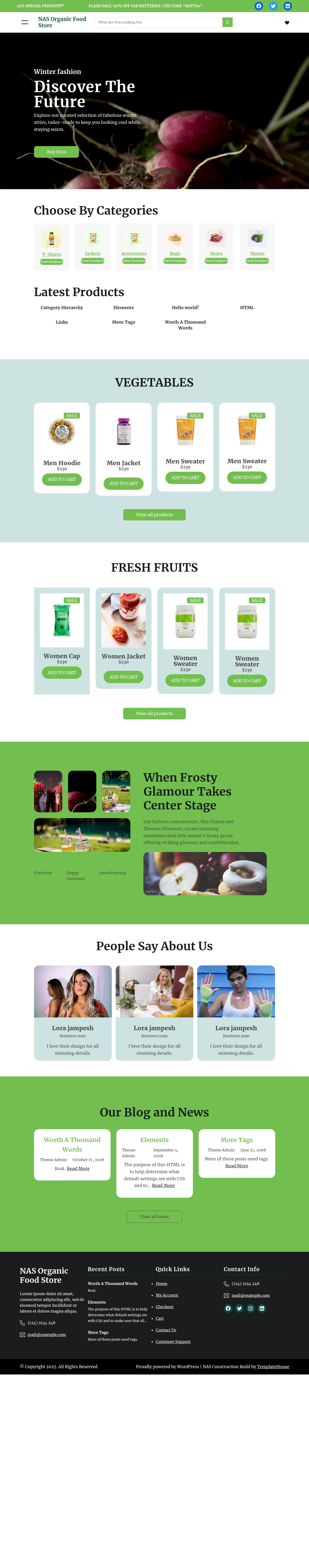 Десктоп (ниже) — NAS Organic Food Store