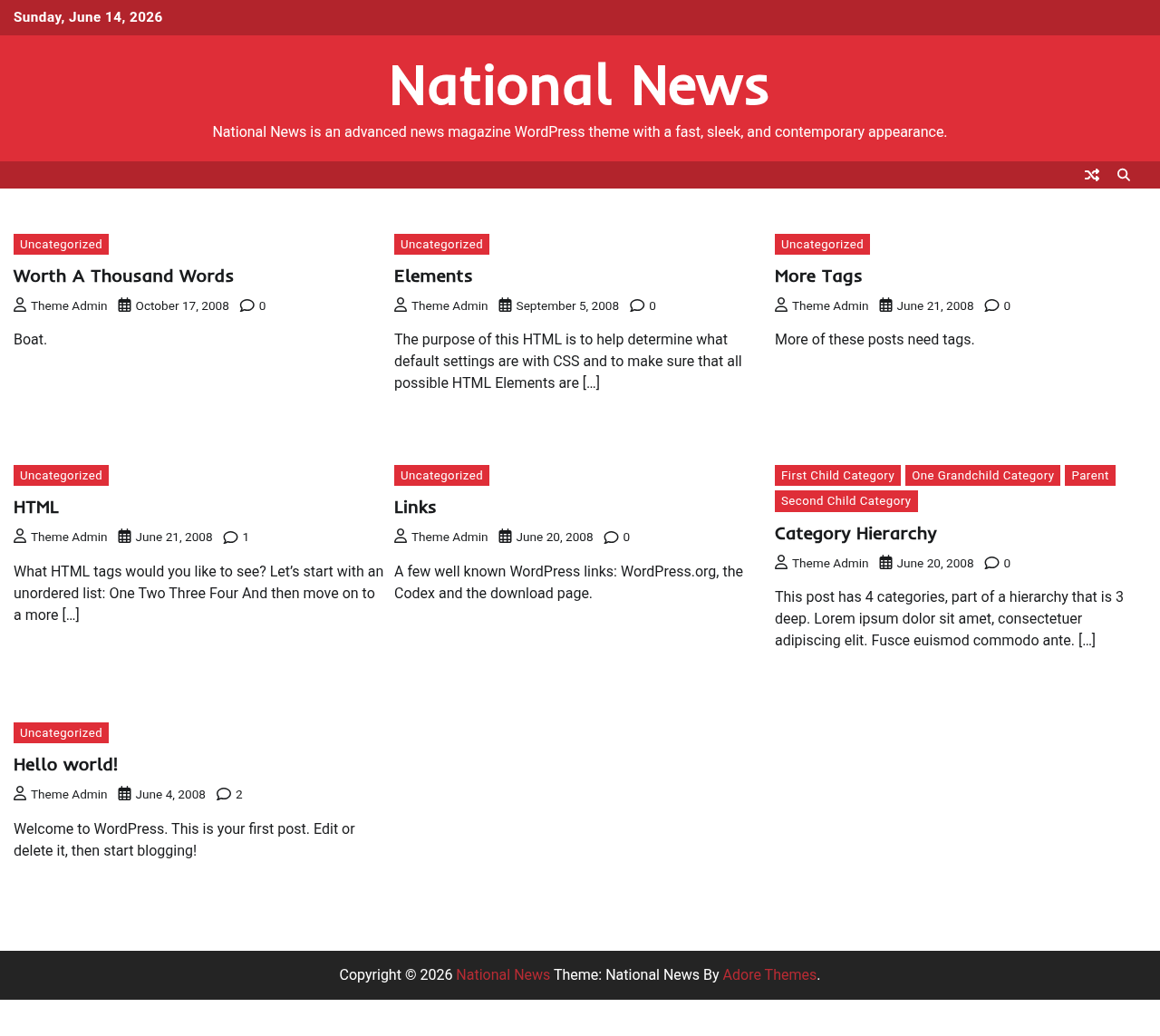 Десктоп (ниже) — National News