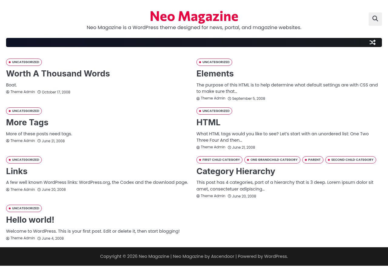 Десктоп (ниже) — Neo Magazine