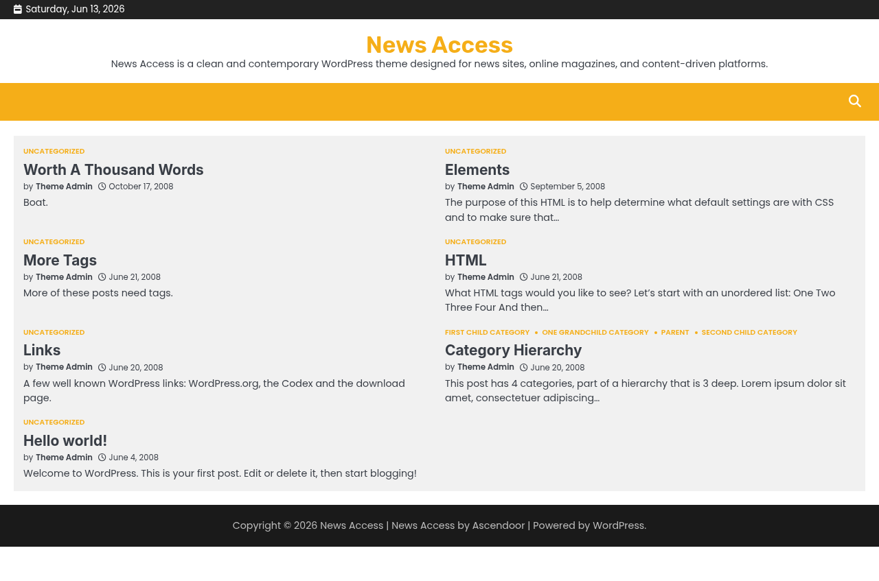 Десктоп (ниже) — News Access