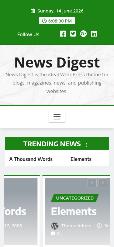 Мобильный вид — News Digest