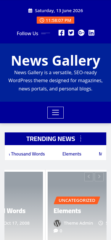 Мобильный вид — News Gallery