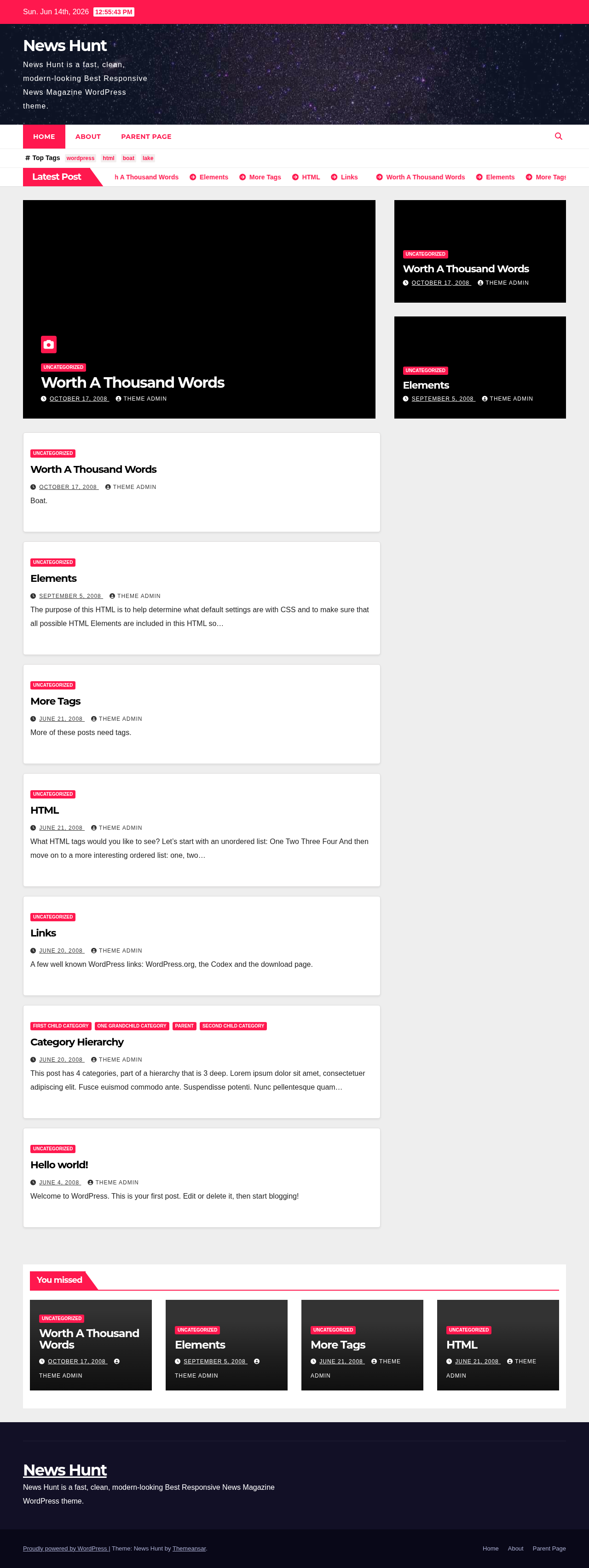 Десктоп (ниже) — News Hunt