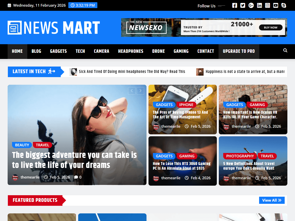 WordPress тема News Mart