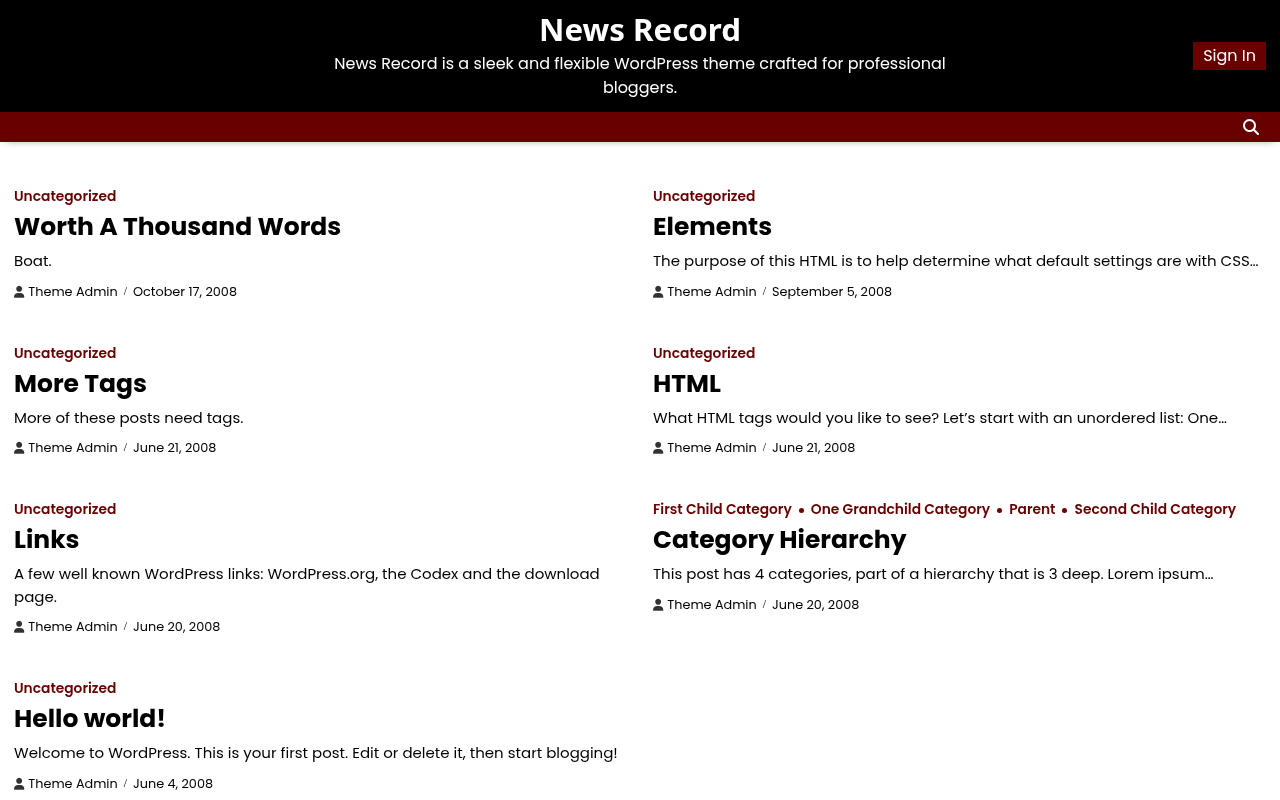 Десктоп — News Record