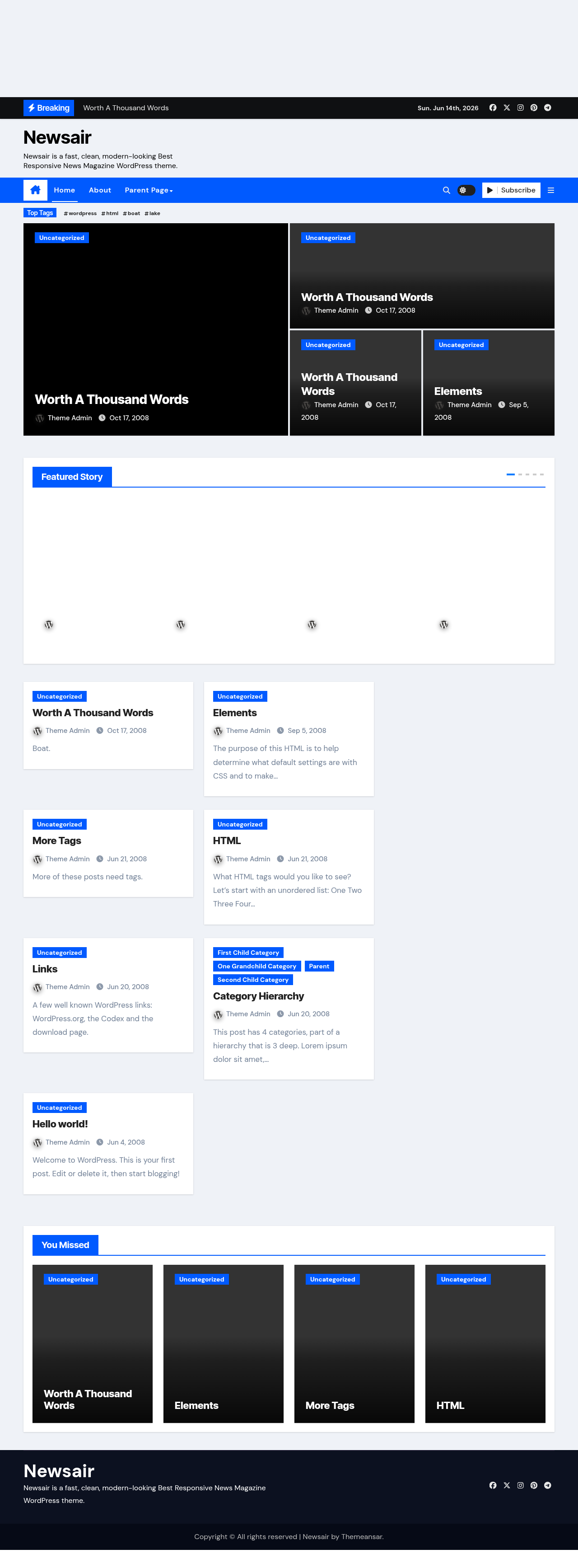 Десктоп (ниже) — Newsair