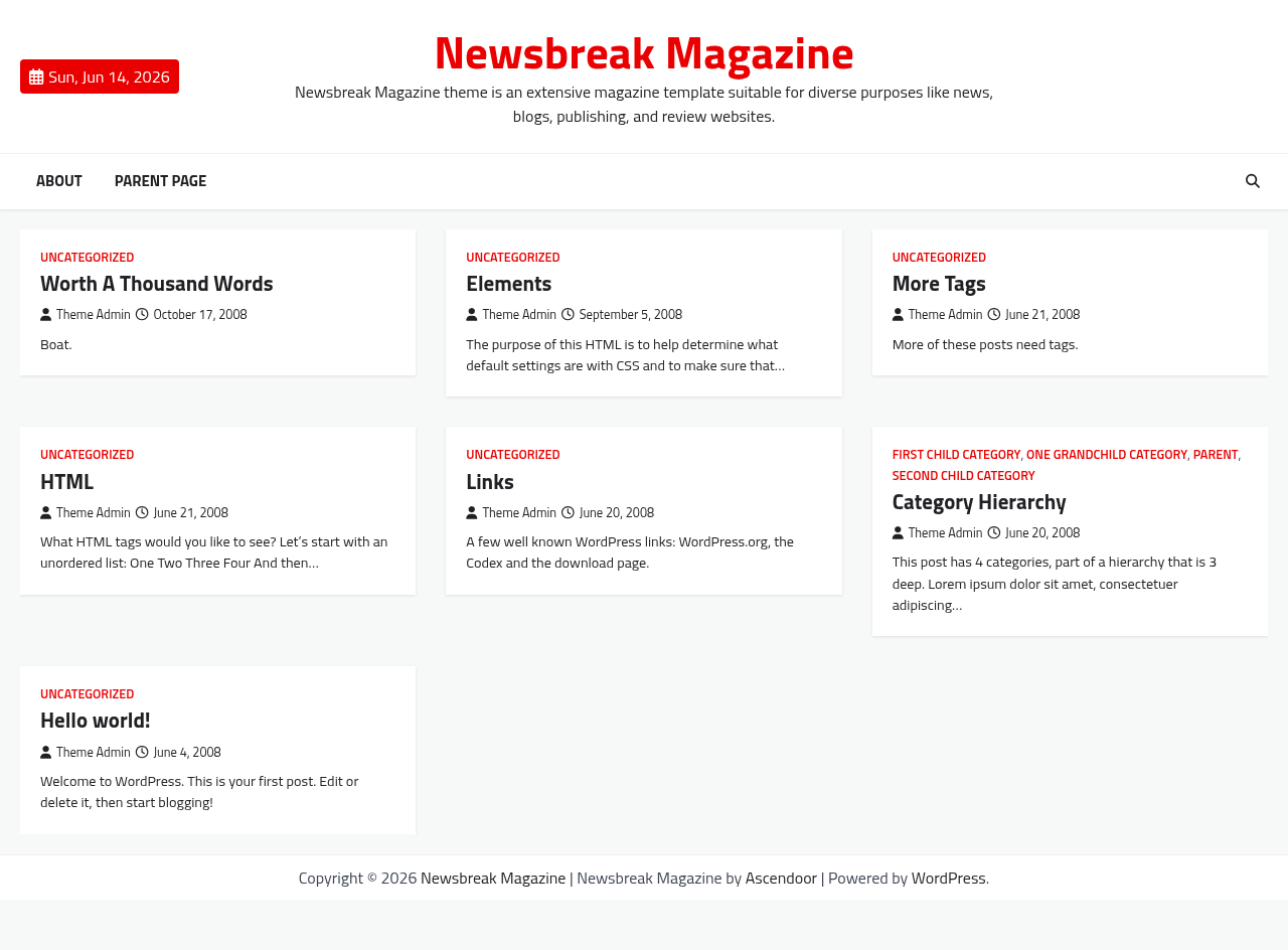 Десктоп (ниже) — Newsbreak Magazine