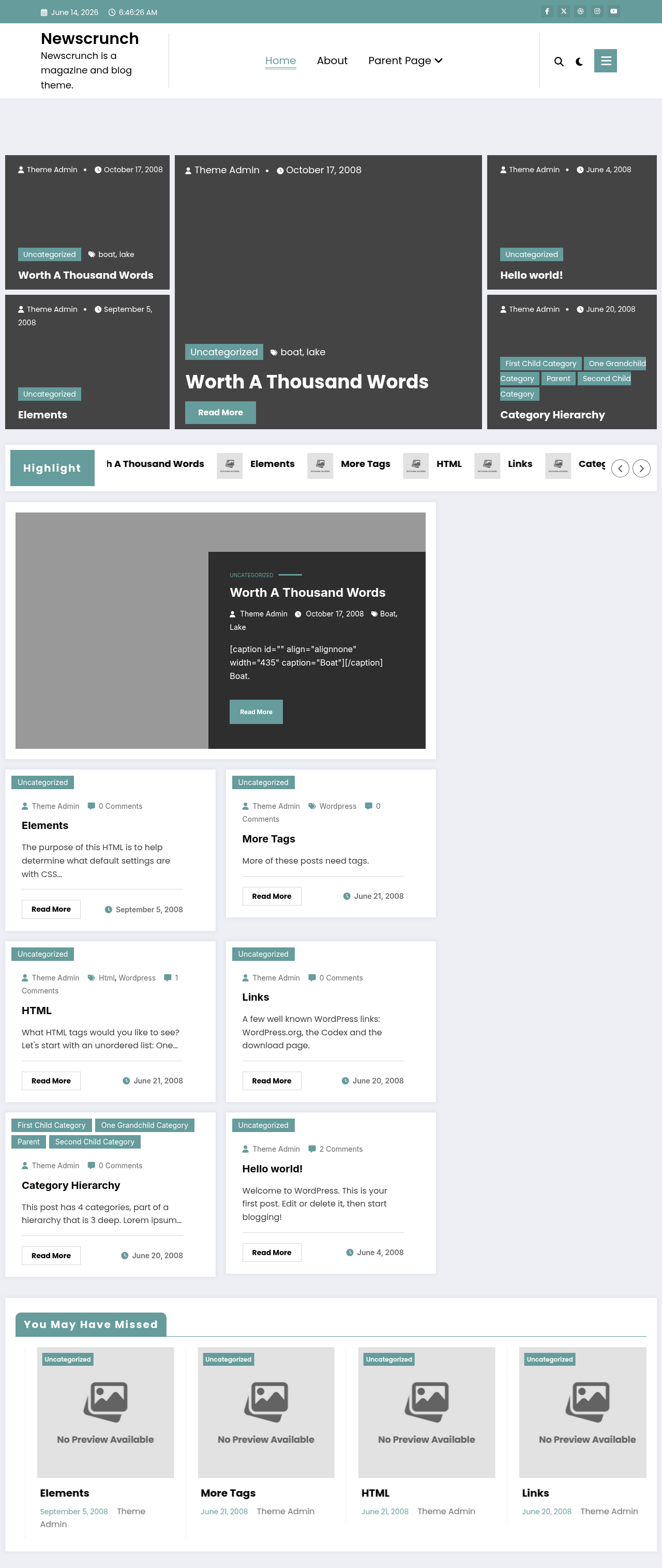 Десктоп (ниже) — Newscrunch