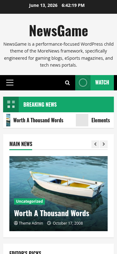 Мобильный вид — NewsGame
