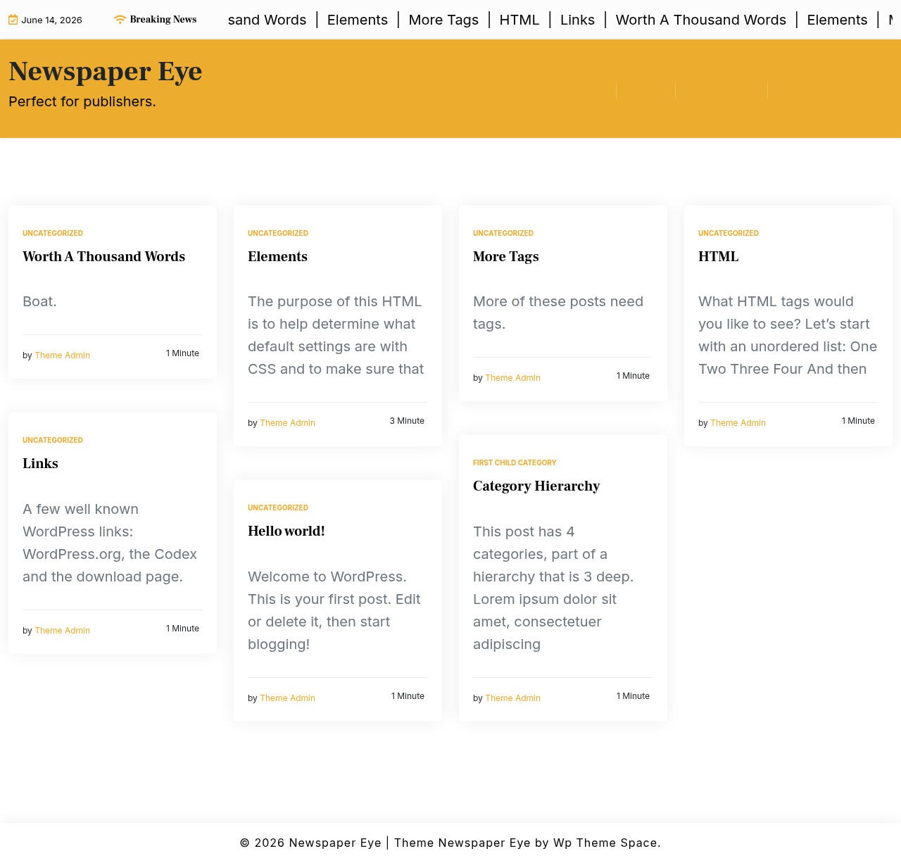 Десктоп (ниже) — Newspaper Eye