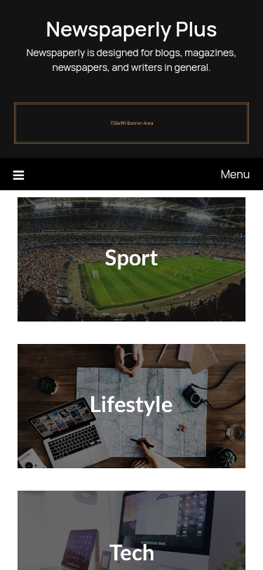 Мобильный вид — Newspaperly Plus