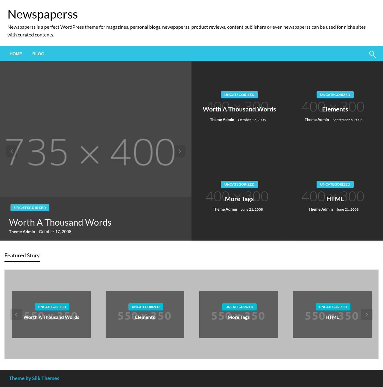 Десктоп (ниже) — Newspaperss