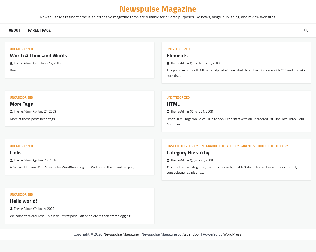 Десктоп (ниже) — Newspulse Magazine