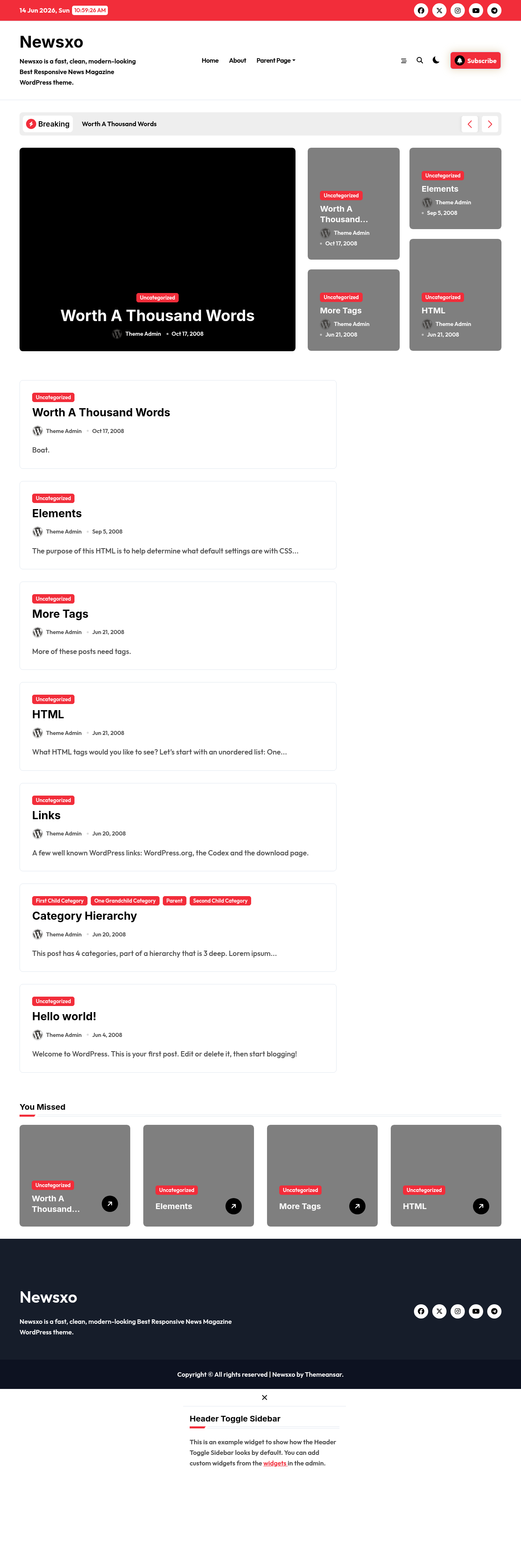 Десктоп (ниже) — Newsxo
