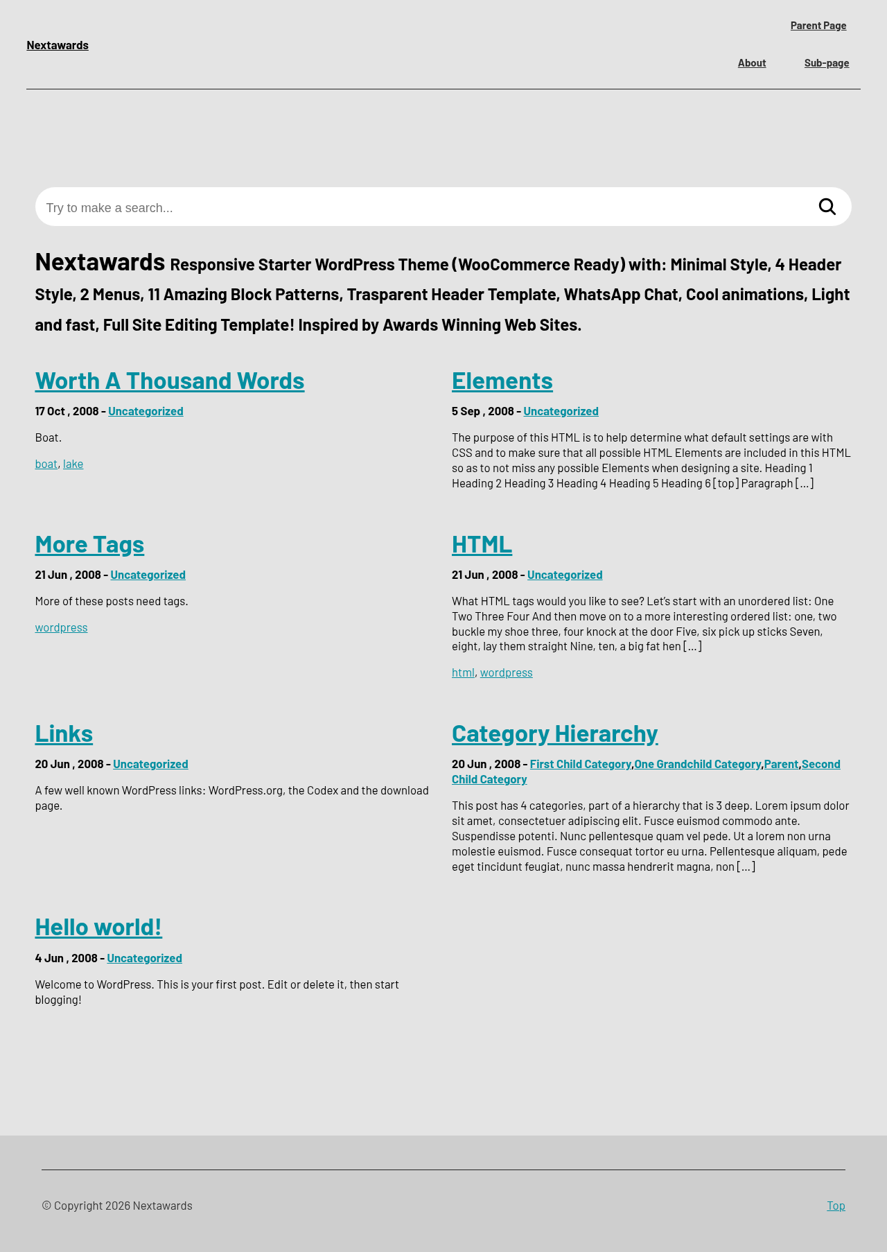 Десктоп (ниже) — Nextawards