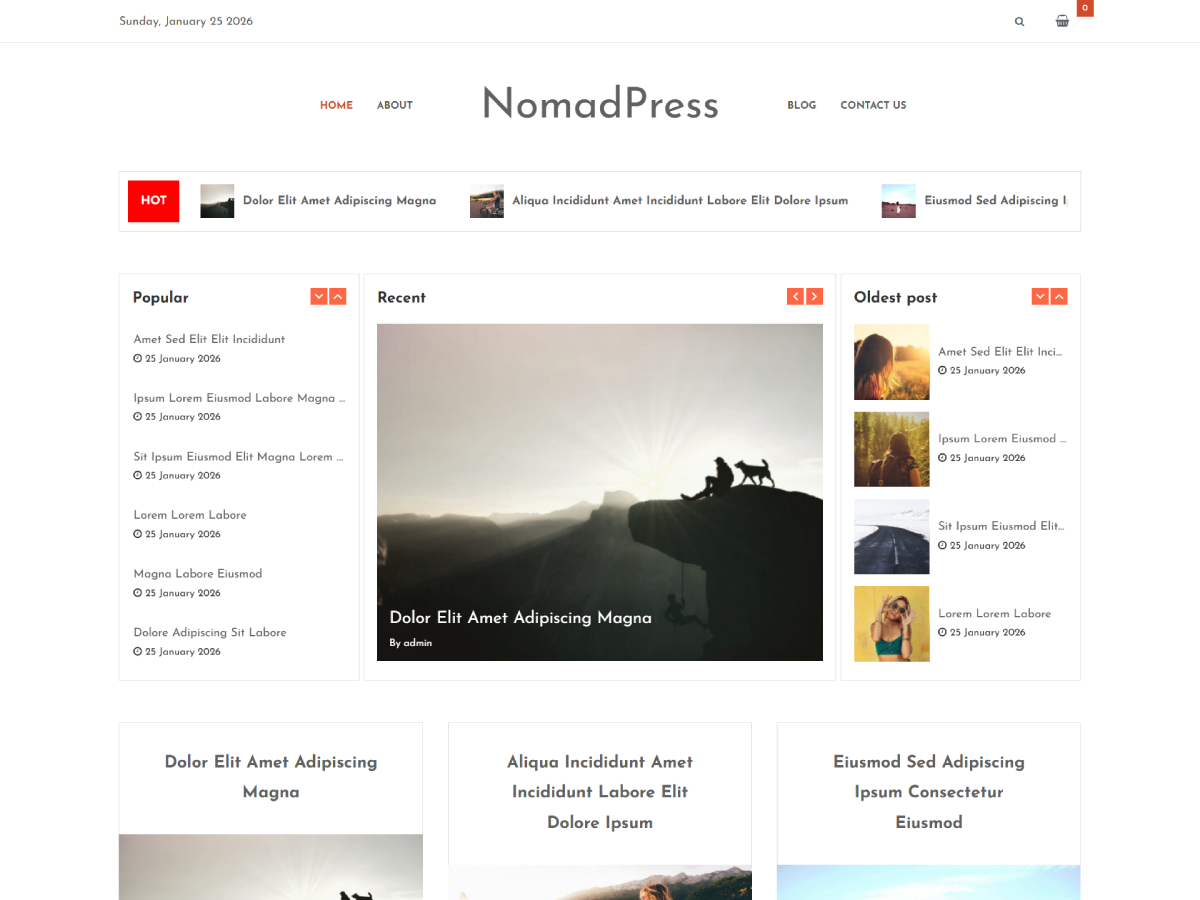 WordPress тема Nomad Press