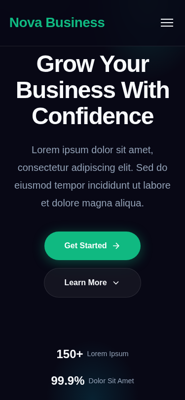 Мобильный вид — Nova Business