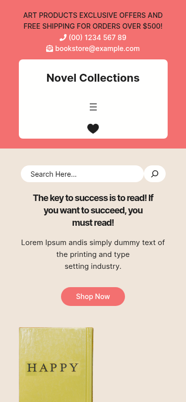 Мобильный вид — Novel Collections