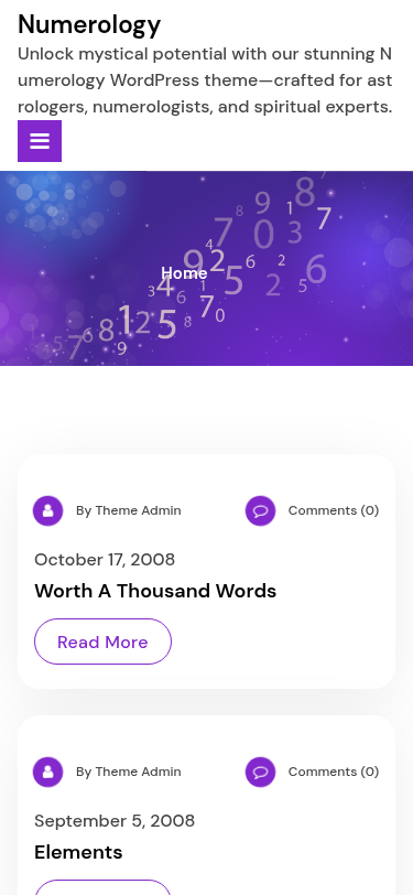 Мобильный вид — Numerology