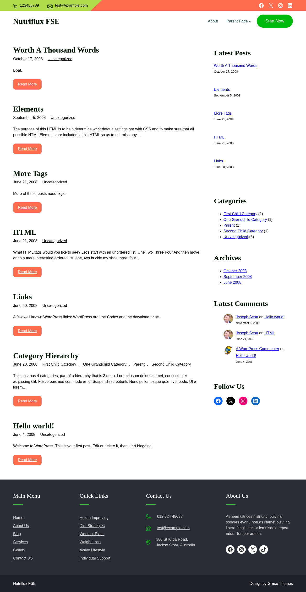 Десктоп (ниже) — Nutriflux FSE