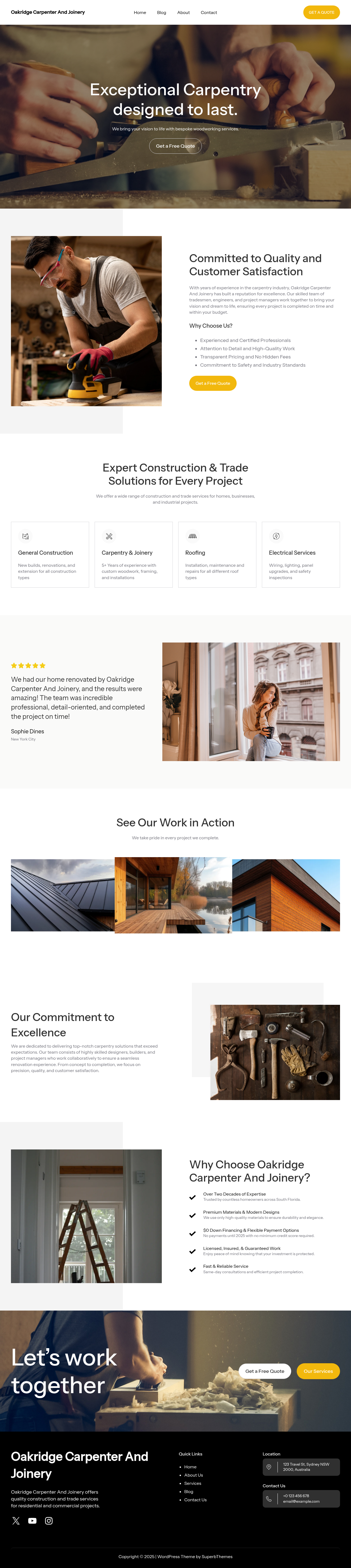 Десктоп (ниже) — Oakridge Carpenter And Joinery