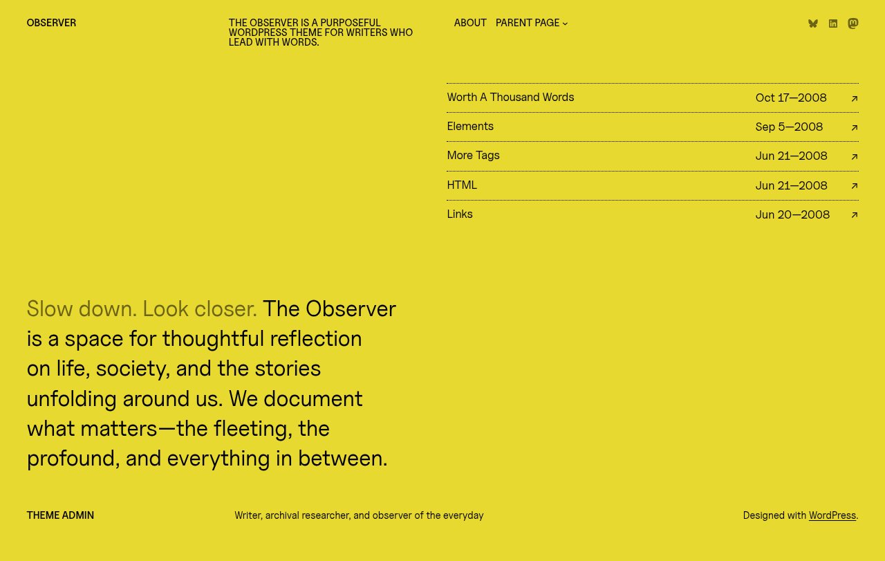 Десктоп (ниже) — Observer