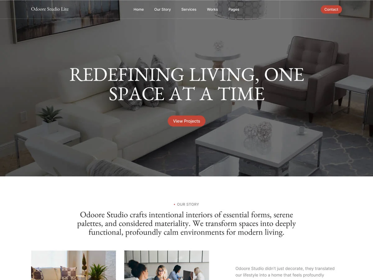 WordPress тема Odoore Studio Lite