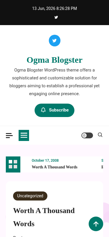 Мобильный вид — Ogma Blogster
