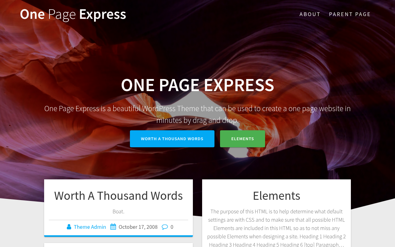 Десктоп — One Page Express