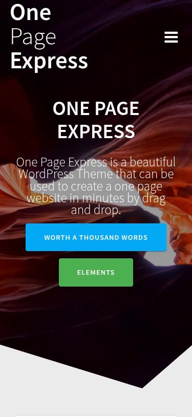 Мобильный вид — One Page Express