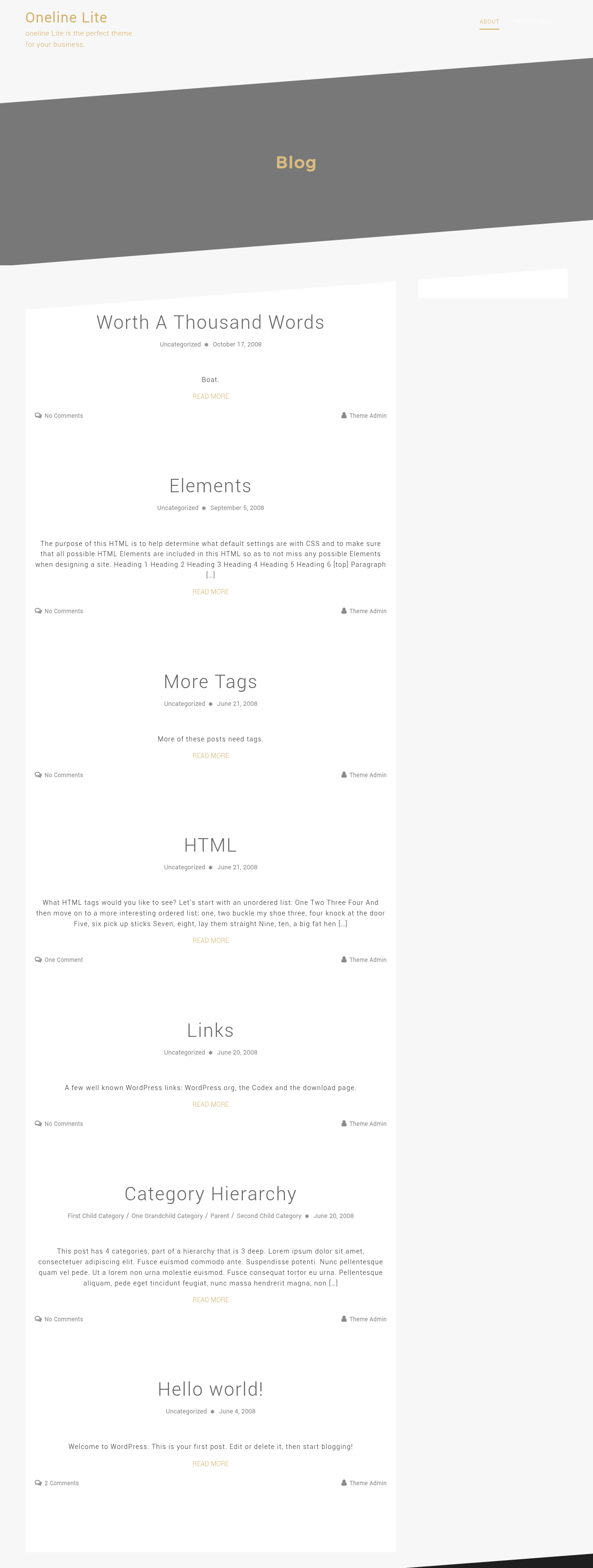 Десктоп (ниже) — Oneline Lite