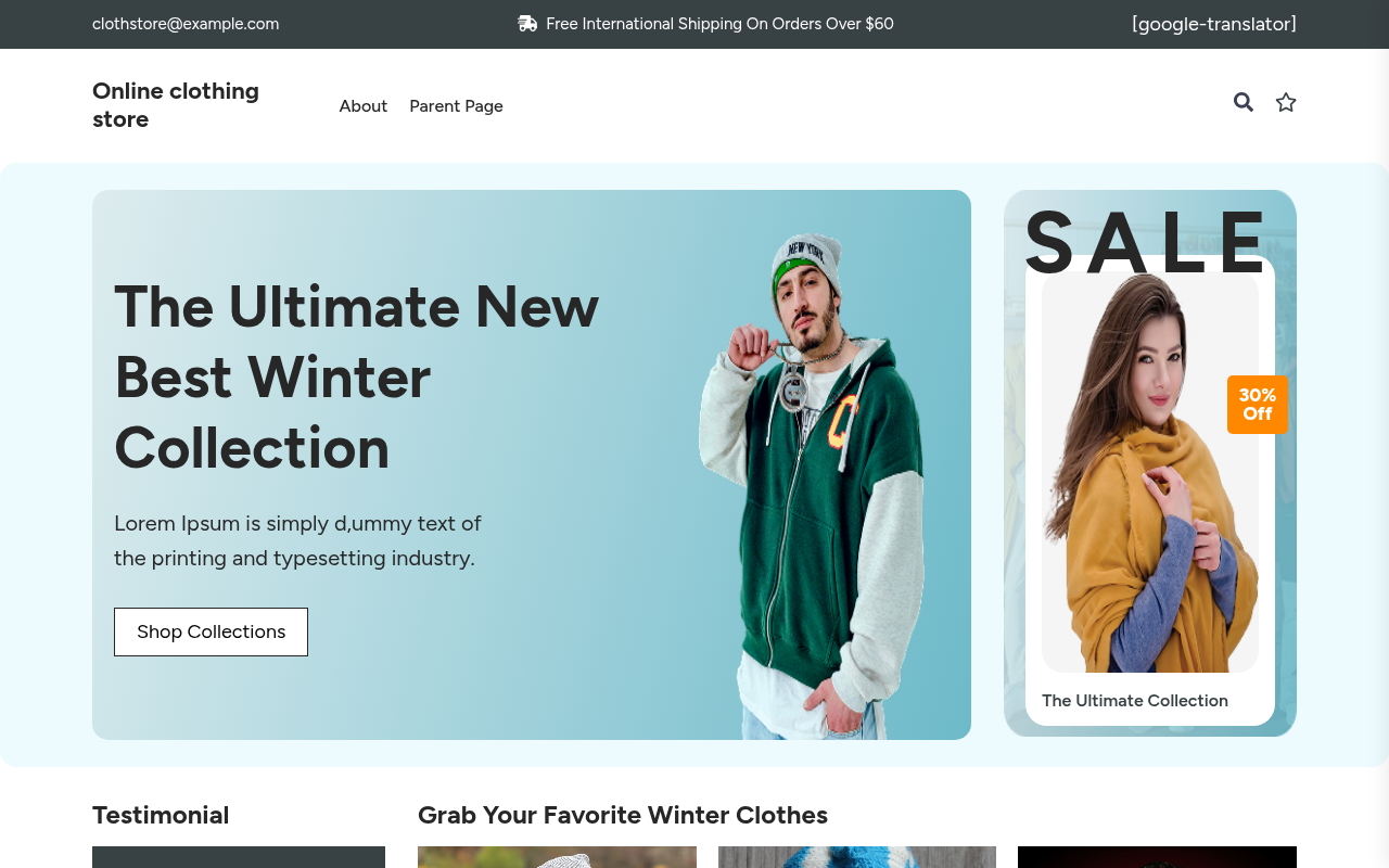 Десктоп — Online clothing store